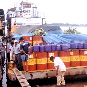 Het vrachtschip Morochita dat ons naar Iquitos vervoerde